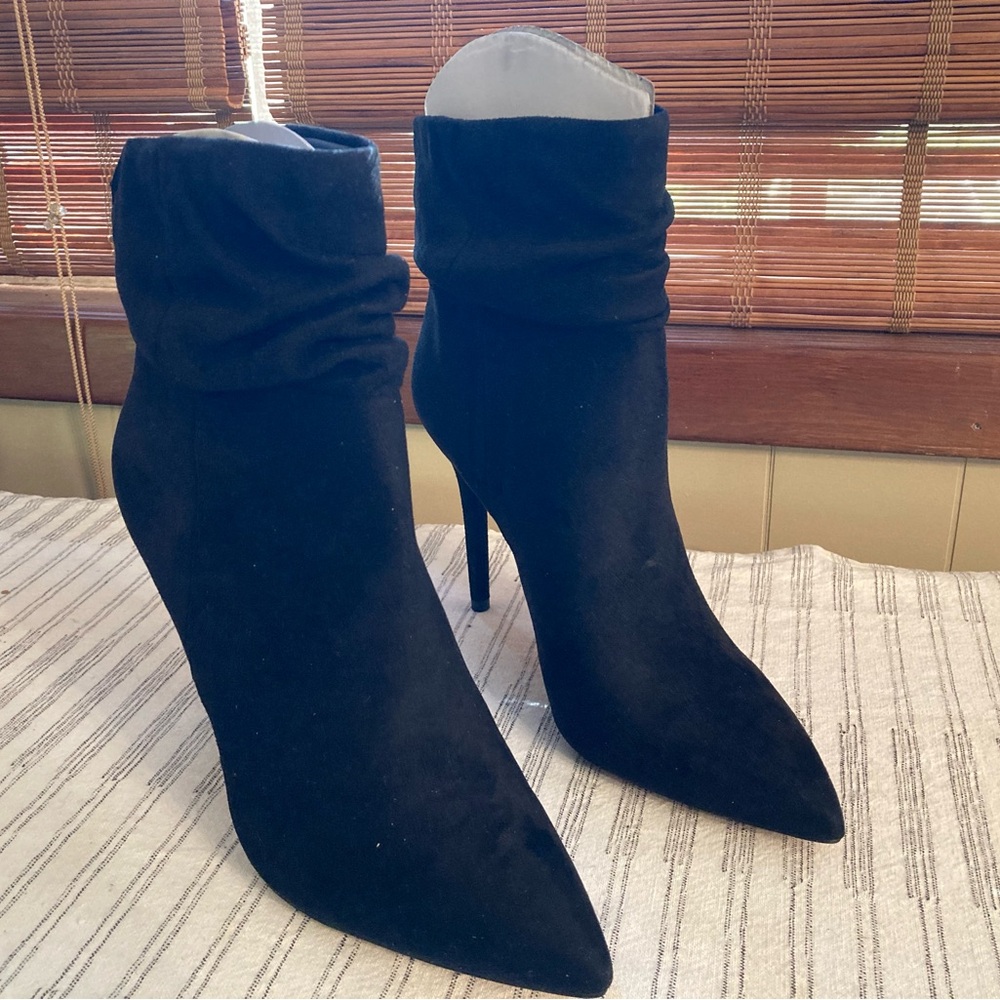 Jessica Simpson Black Slouch Stiletto Ankle Boots – Size 8 - Picture 2 of 5